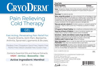 32 Gel (Cryoderm 32oz Gel 2019 Label 01)